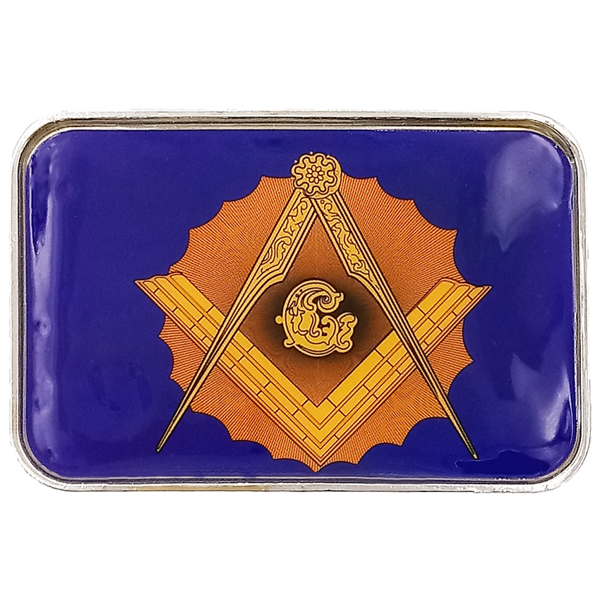 Yellow & Blue Mason BELT Buckle