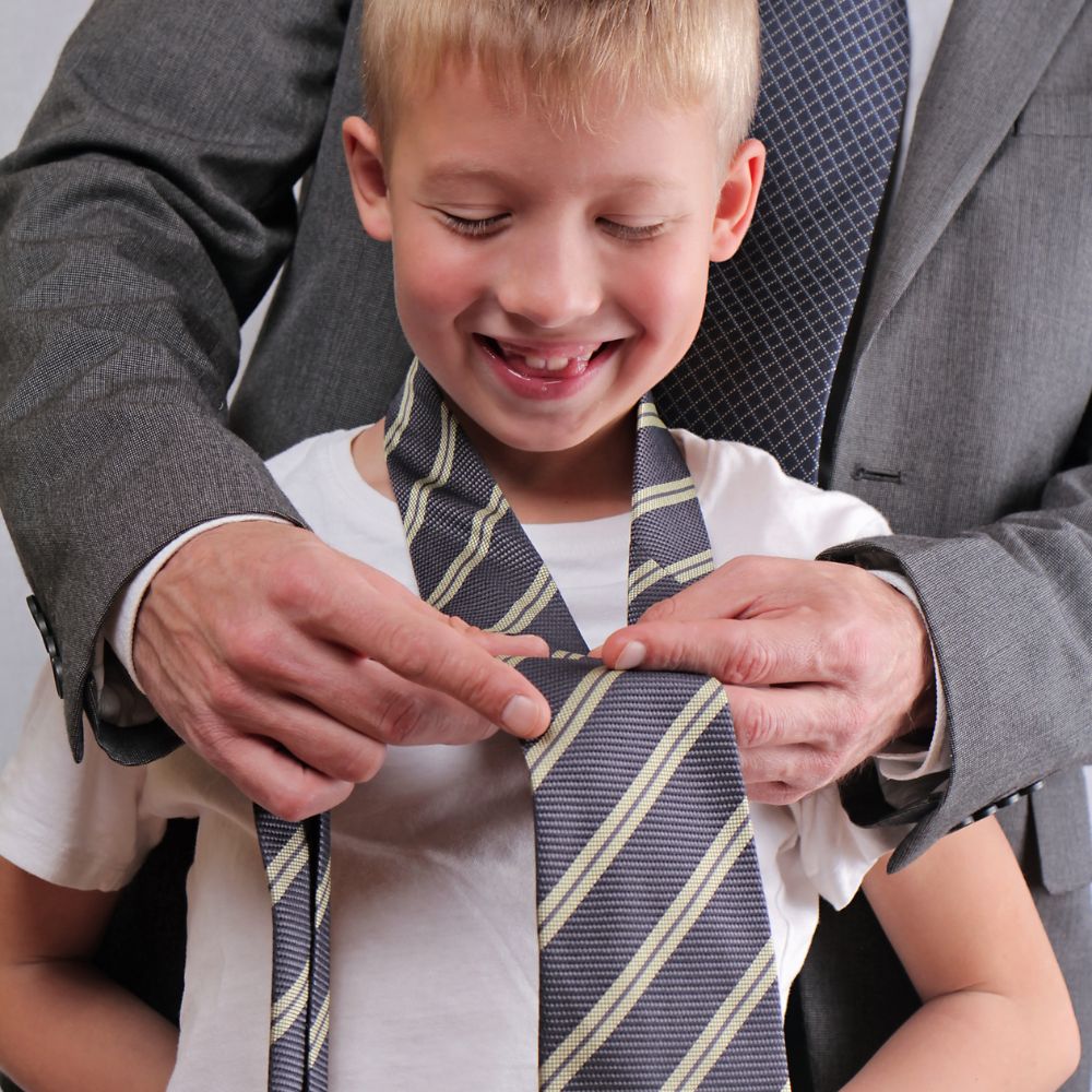 dad how do i tie a tie