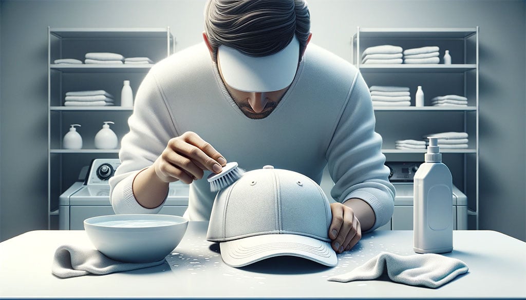 Cleaning a White Baseball Hats