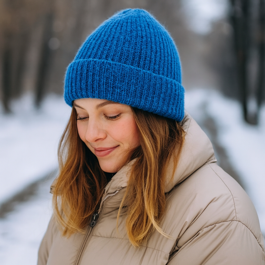 blue fisherman beanie for winter blue fisherman beanie for winter