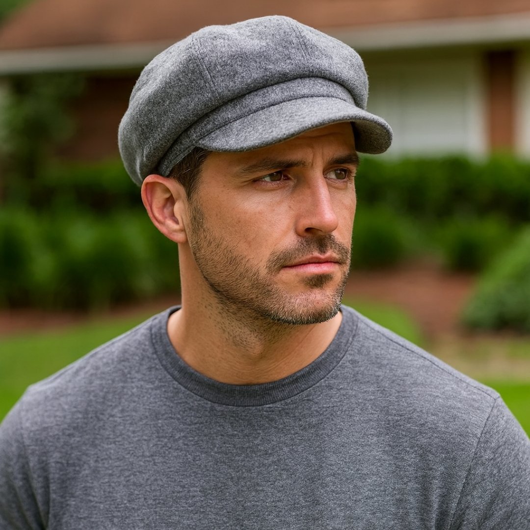 newsboy cap with male model newsboy cap with male model