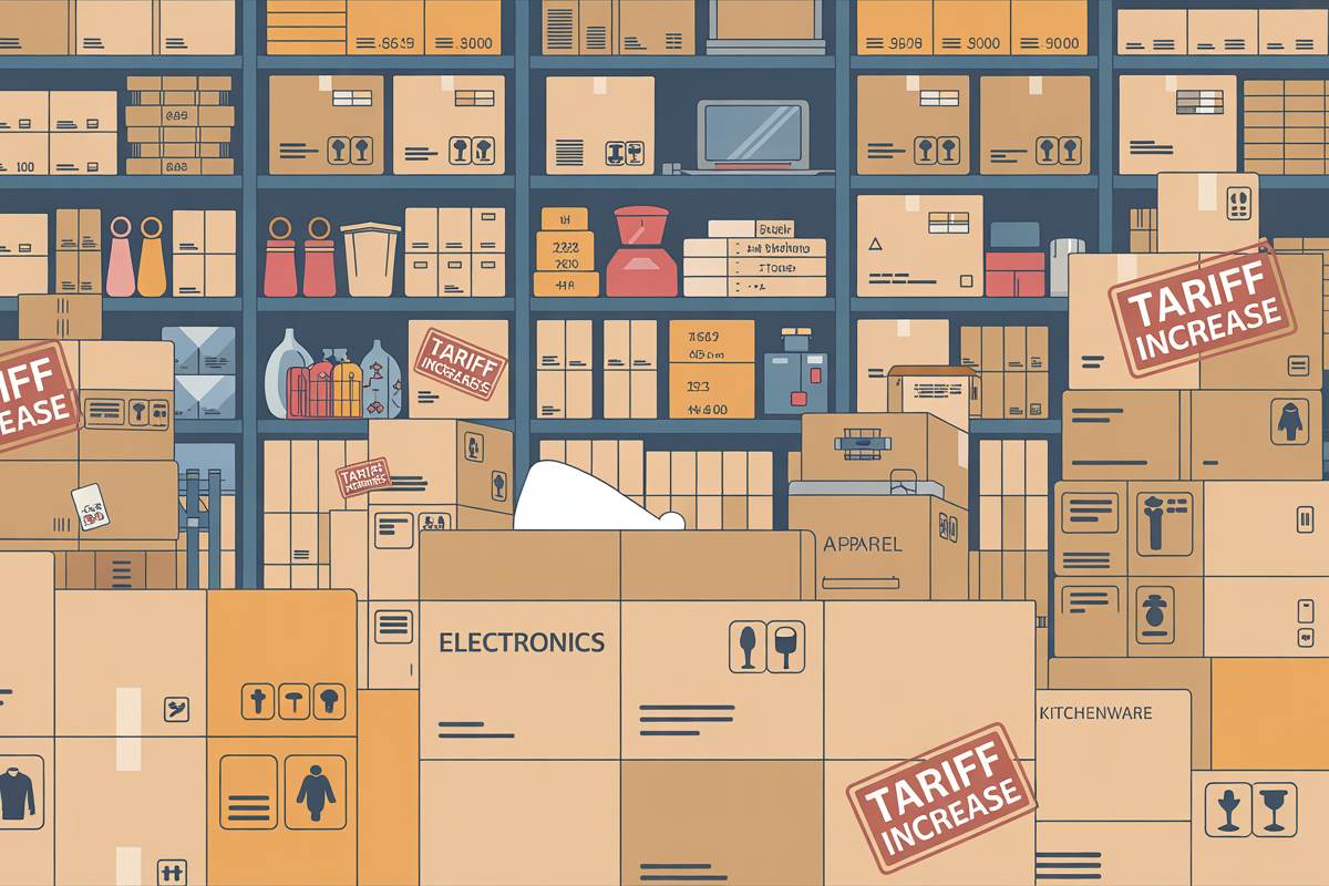 tariff increase on import products in warehouse
